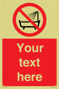 Custom Do not use this device in a bathtub shower or water-filled reservoir